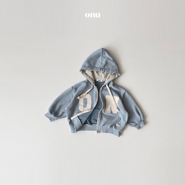 Onu - Korean Children Fashion - #stylishchildhood - Onu Patch Hoodie Zip-Up - 2