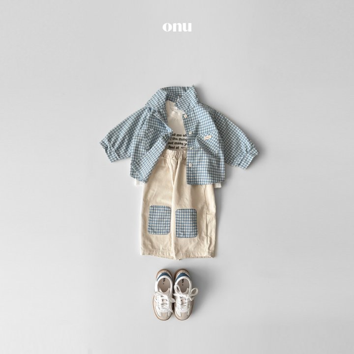 Onu - Korean Children Fashion - #todddlerfashion - Check Patch Pants - 7