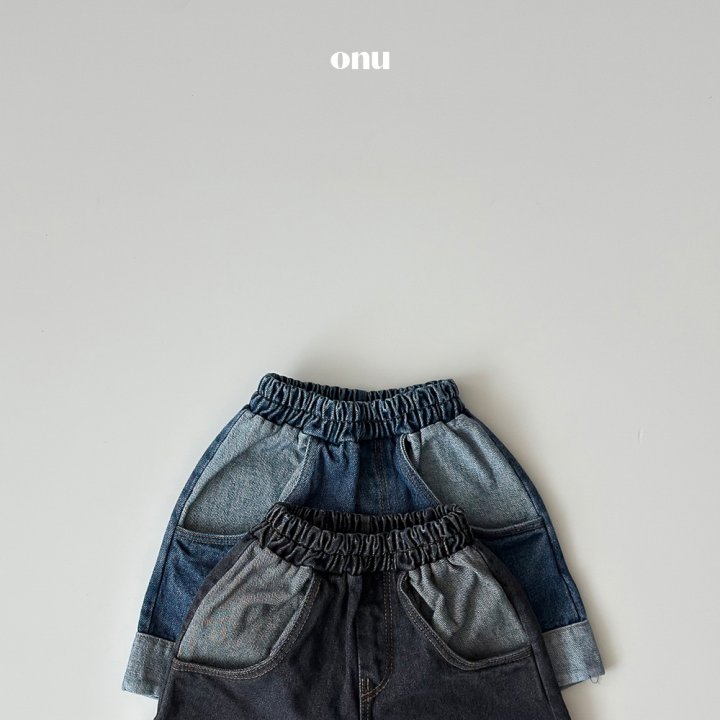 Onu - Korean Children Fashion - #todddlerfashion - Pocket Denim Pants - 5