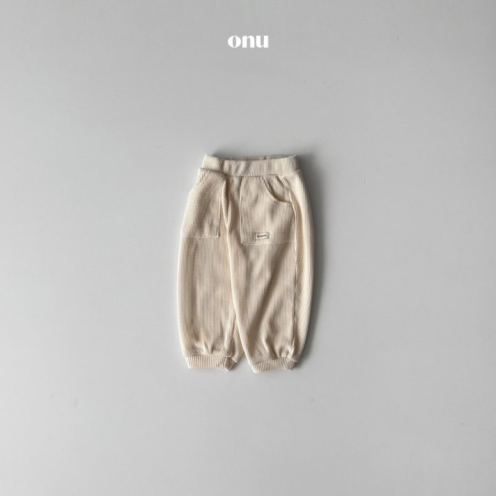 Onu - Korean Children Fashion - #toddlerclothing - Waffle Jogger Pants - 2