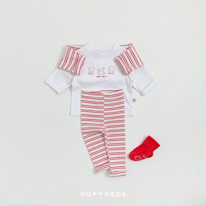 Oott Bebe - Korean Baby Fashion - #onlinebabyshop - Seiotte Leggings (Kids) - 4