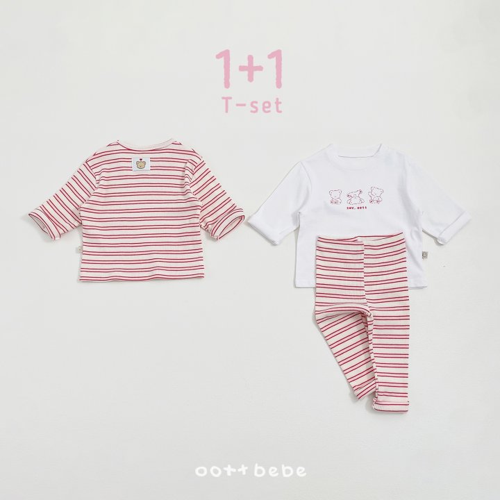 Oott Bebe - Korean Baby Fashion - #babyboutique - Seiotte Tee Set (Kids) - 4