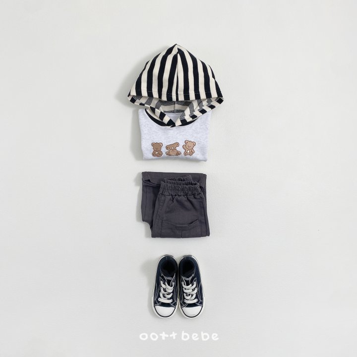 Oott Bebe - Korean Baby Fashion - #babyboutique - Three Bears Hoodie Sweatshirt - 7