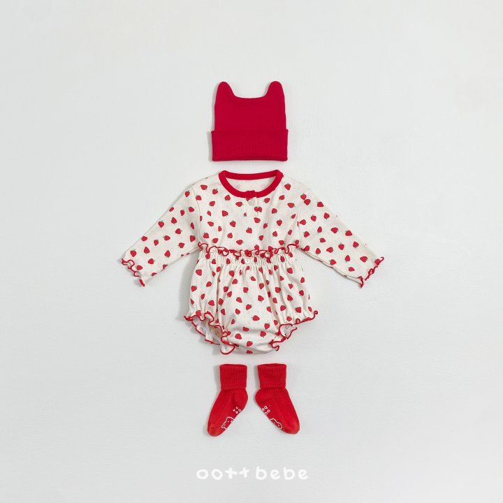 Oott Bebe - Korean Baby Fashion - #babyboutiqueclothing - Strawberry Sandwich Bloomer Set - 10