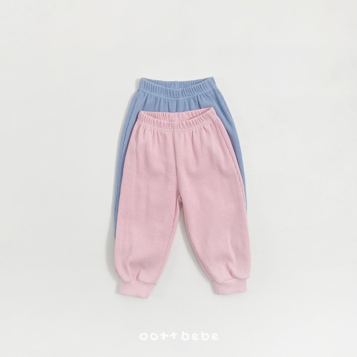 Oott Bebe - Korean Baby Fashion - #babyclothing - Lettering Waffle Set - 10