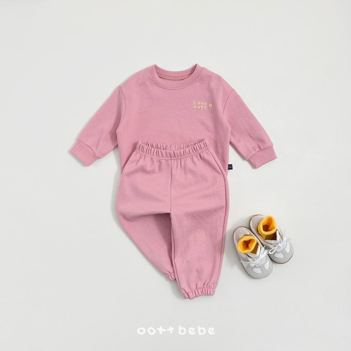 Oott Bebe - Korean Baby Fashion - #babyfashion - Love Oott Top Bottom Set - 3