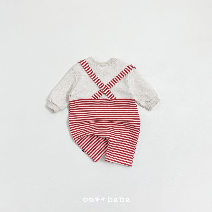 Oott Bebe - Korean Baby Fashion - #babyclothing - Peekaboo Suspender All-in-One Suit - 4