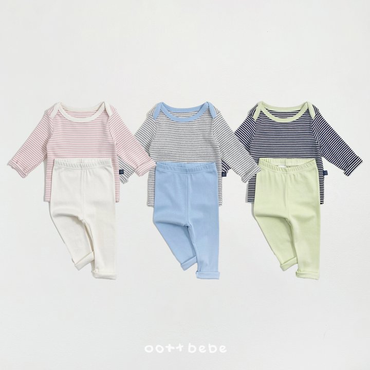 Oott Bebe - Korean Baby Fashion - #babyfashion - Coco Stripe Easywear