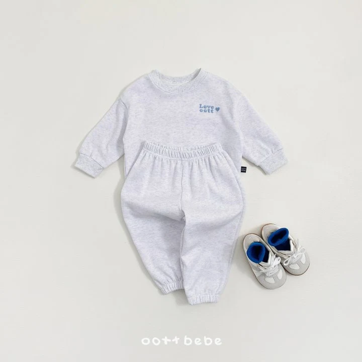 Oott Bebe - Korean Baby Fashion - #babyfashion - Love Oott Top Bottom Set - 4
