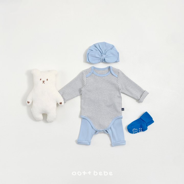 Oott Bebe - Korean Baby Fashion - #babyfever - Coco Stripe Suit - 3