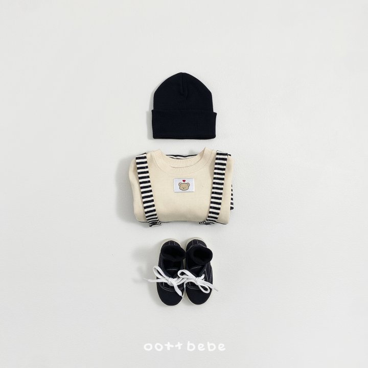 Oott Bebe - Korean Baby Fashion - #babygirlfashion - Peekaboo Suspender All-in-One Suit - 6