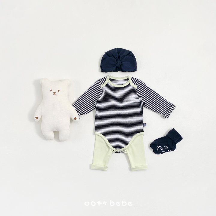 Oott Bebe - Korean Baby Fashion - #babyfever - Coco Stripe Suit - 4
