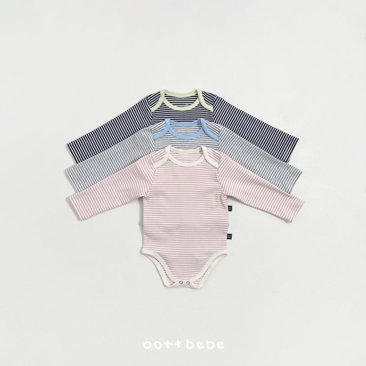 Oott Bebe - Korean Baby Fashion - #babylifestyle - Coco Stripe Suit - 5