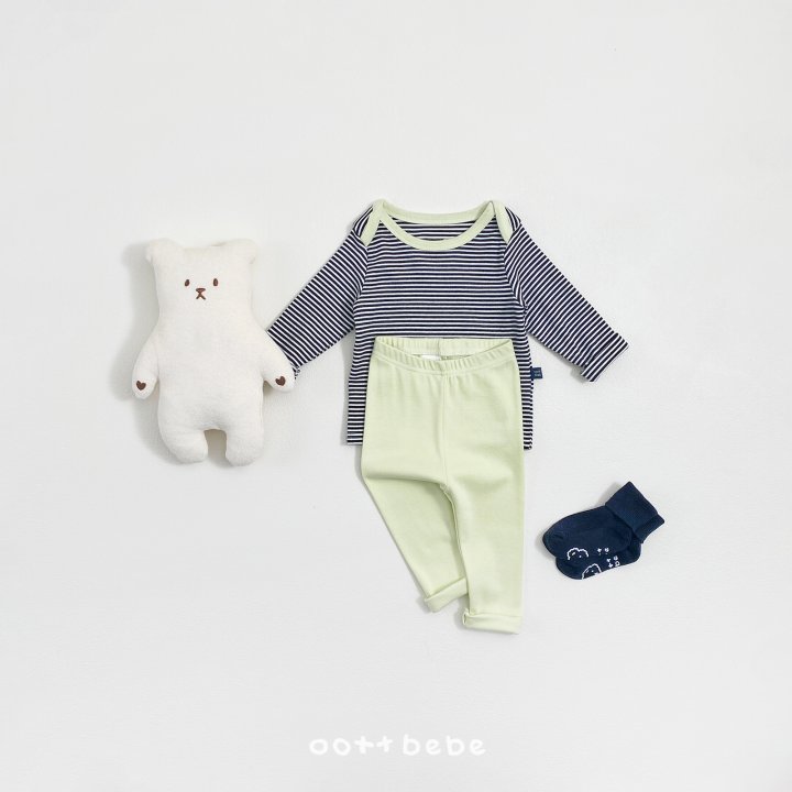 Oott Bebe - Korean Baby Fashion - #babygirlfashion - Coco Stripe Easywear - 4