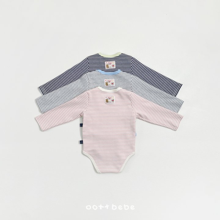 Oott Bebe - Korean Baby Fashion - #babyoninstagram - Coco Stripe Suit - 6