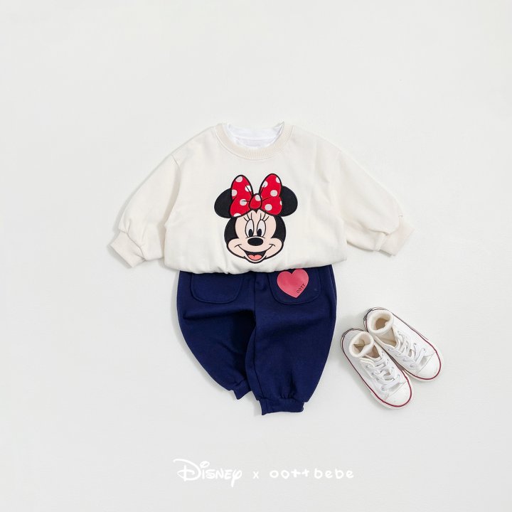 Oott Bebe - Korean Baby Fashion - #babylifestyle - D Sweatshirt Ribbon Mouse - 4
