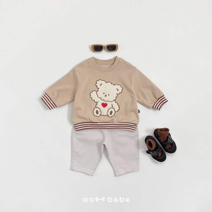 Oott Bebe - Korean Baby Fashion - #babyootd - Cotton Span Pants - 5