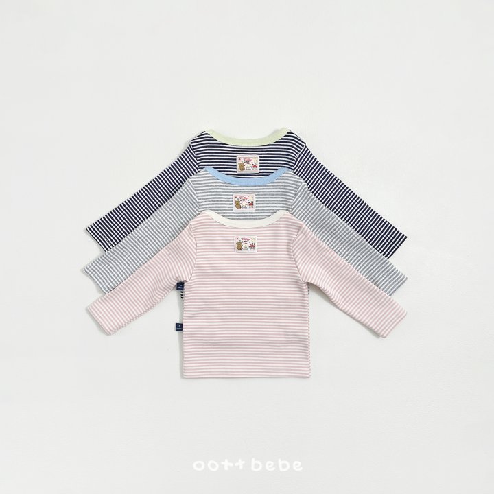 Oott Bebe - Korean Baby Fashion - #babyootd - Coco Stripe Easywear - 6