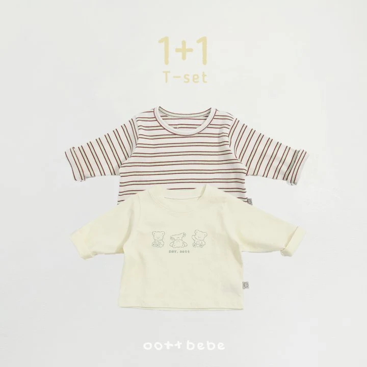 Oott Bebe - Korean Baby Fashion - #babyootd - Say Oott Tee Set (Baby) - 8