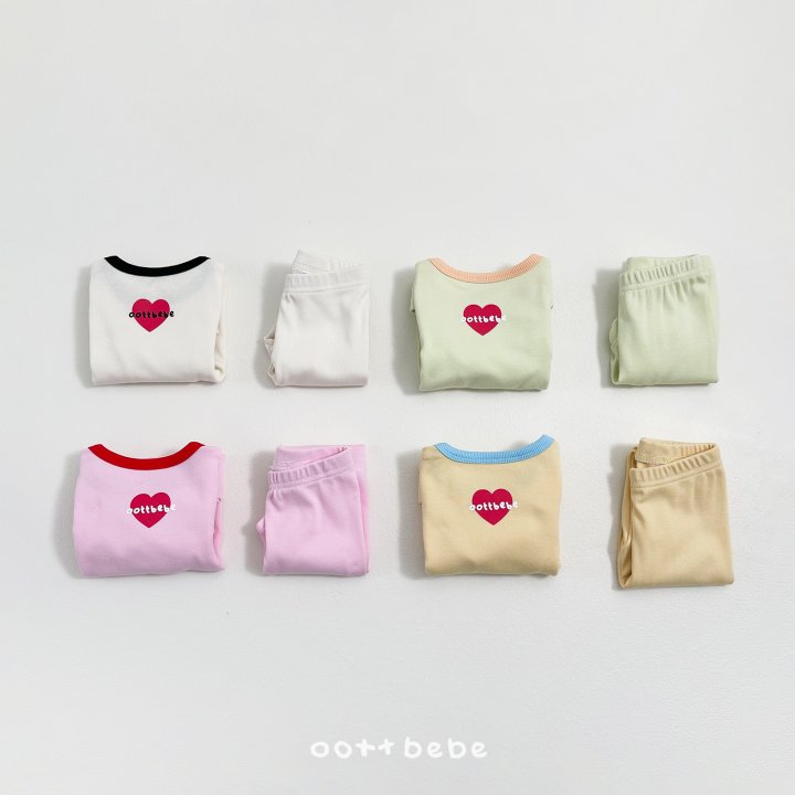 Oott Bebe - Korean Baby Fashion - #babyootd - Modal Heart Easywear