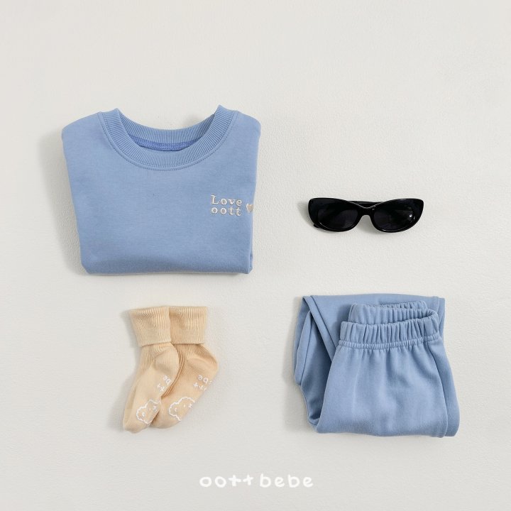 Oott Bebe - Korean Baby Fashion - #babyoutfit - Love Oott Top Bottom Set - 10
