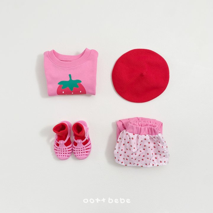 Oott Bebe - Korean Baby Fashion - #babyoutfit - Strawberry Jam Girls Set - 5