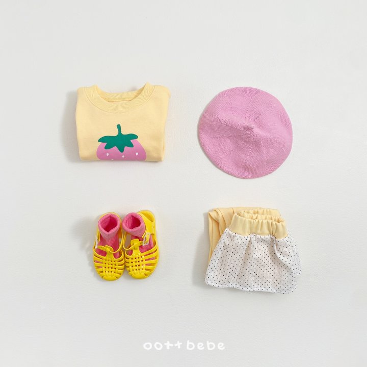 Oott Bebe - Korean Baby Fashion - #babyoutfit - Strawberry Jam Girls Set - 6