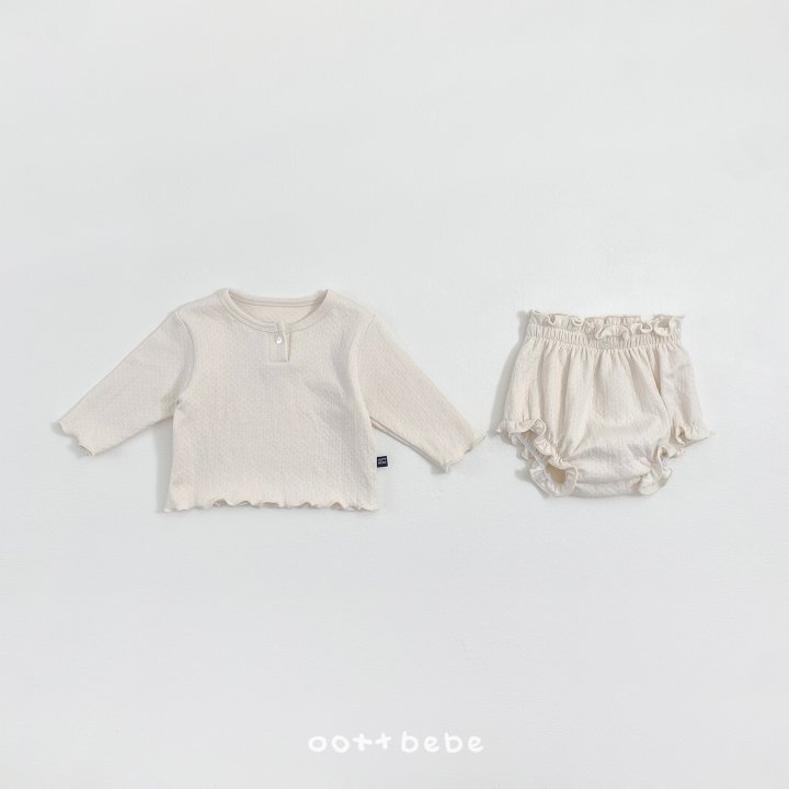 Oott Bebe - Korean Baby Fashion - #babyootd - Cozy Bloomer Set - 4