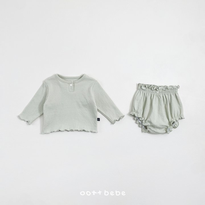 Oott Bebe - Korean Baby Fashion - #babyoutfit - Cozy Bloomer Set - 5