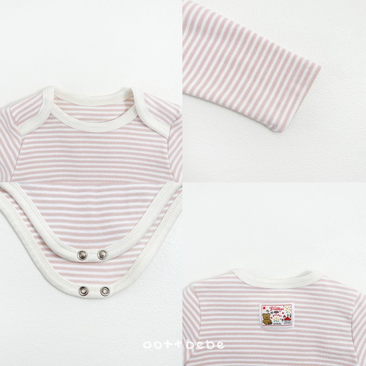 Oott Bebe - Korean Baby Fashion - #babyoutfit - Coco Stripe Suit - 8