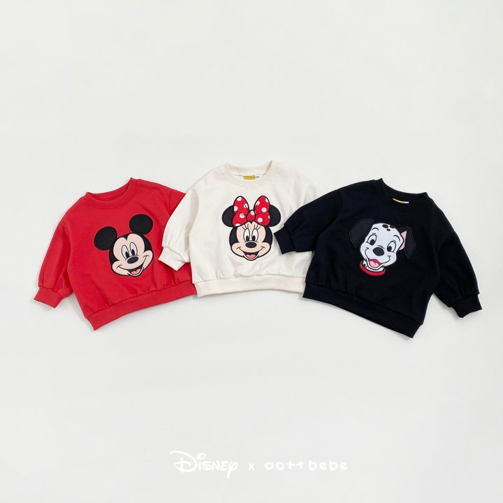 Oott Bebe - Korean Baby Fashion - #babyoutfit - D Sweatshirt Ribbon Mouse - 6