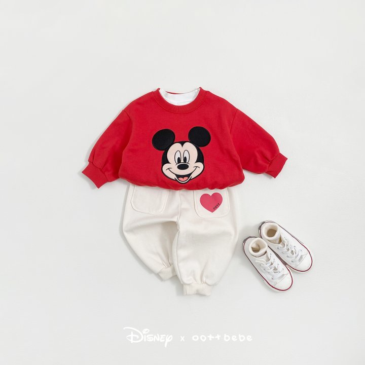 Oott Bebe - Korean Baby Fashion - #babyoutfit - D Sweatshirt Cute Mouse - 5