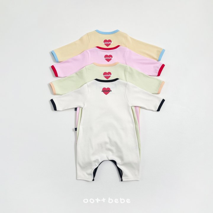 Oott Bebe - Korean Baby Fashion - #babywear - Modal Heart All-in-One Suit Bunny Bonnet Set - 3