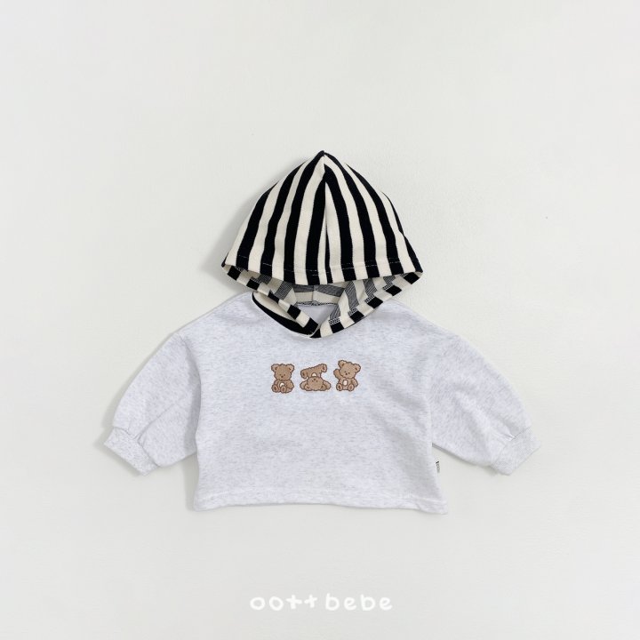 Oott Bebe - Korean Baby Fashion - #babywear - Three Bears Hoodie Sweatshirt - 4