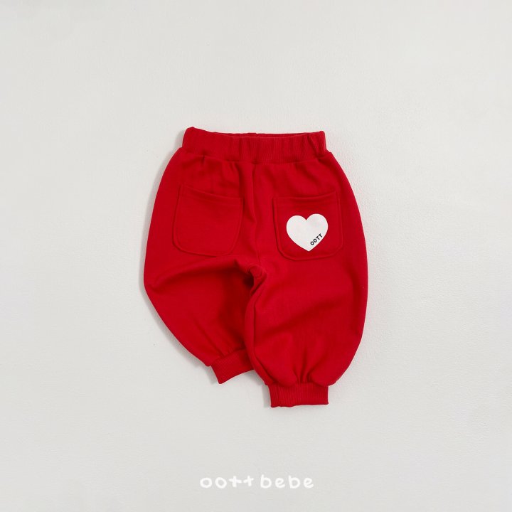 Oott Bebe - Korean Baby Fashion - #onlinebabyshop - Heart Pocket Pants - 7