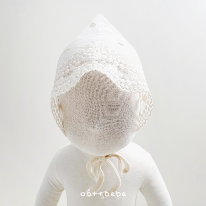 Oott Bebe - Korean Baby Fashion - #onlinebabyshop - Lace Bonnet - 12