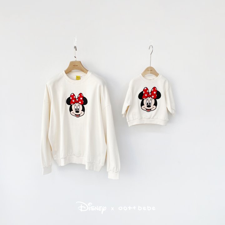 Oott Bebe - Korean Women Fashion - #momslook - D Sweatshirt Ribbon Mouse (Adult) - 3