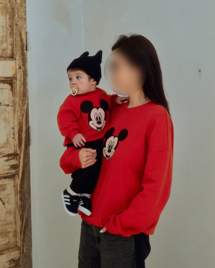 Oott Bebe - Korean Women Fashion - #momslook - D Sweatshirt Cute Mouse (Adult) - 3