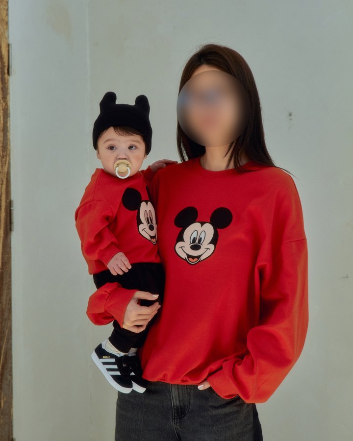 Oott Bebe - Korean Women Fashion - #womensfashion - D Sweatshirt Cute Mouse (Adult) - 2