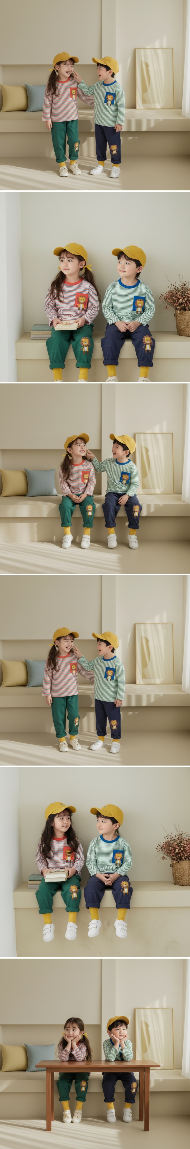 Orange Mom - Korean Children Fashion - #childrensboutique - Lion Span Baggy Pants