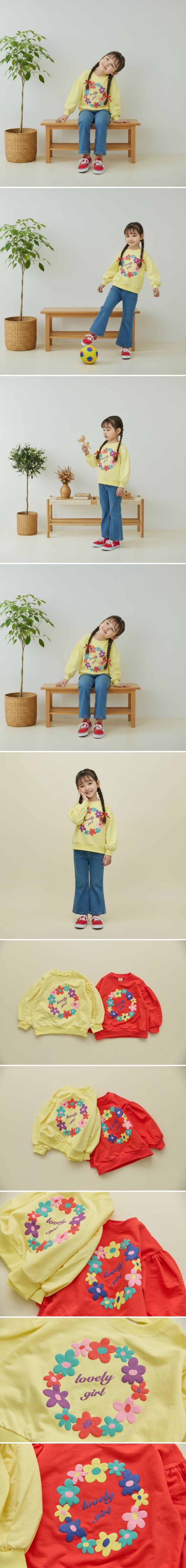 Orange Mom - Korean Children Fashion - #kidzfashiontrend - Puff Print Flower Tee