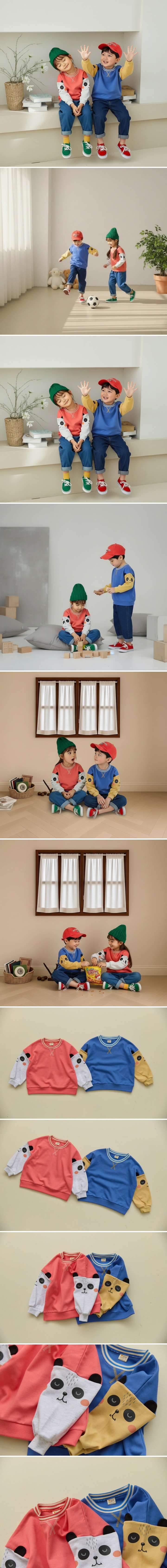 Orange Mom - Korean Children Fashion - #magicofchildhood - Panda Raglan Tee