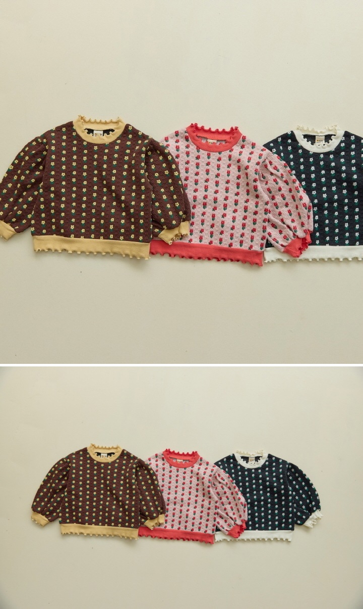 Orange Mom - Korean Children Fashion - #minifashionista - Jacquard Sweatshirt Tee