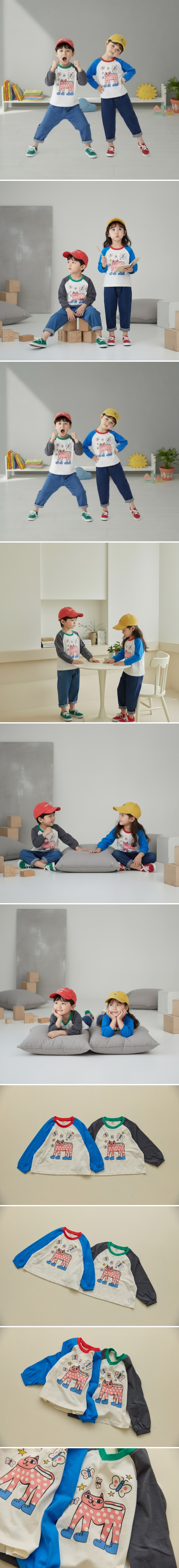 Orange Mom - Korean Children Fashion - #minifashionista - Butterfly Cat Tee