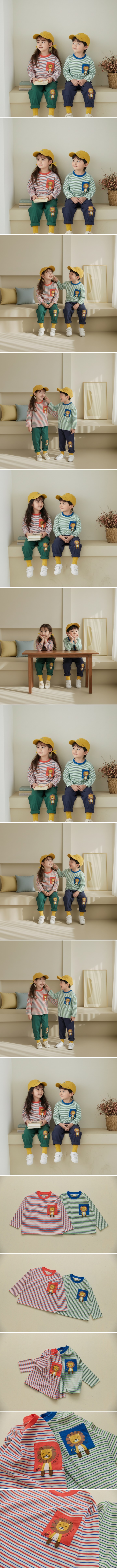Orange Mom - Korean Children Fashion - #prettylittlegirls - Lion Pocket Tee