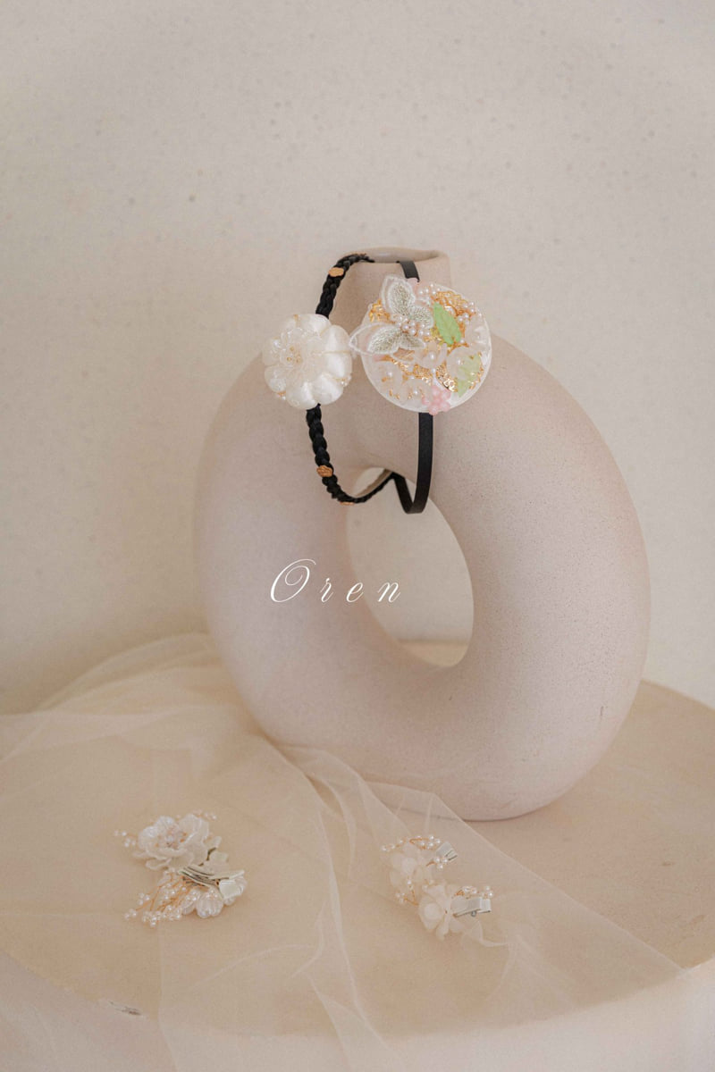 Oren - Korean Baby Fashion - #babyfever - Arin Pearl Flower Hair Pin Set (set of 2) - 5