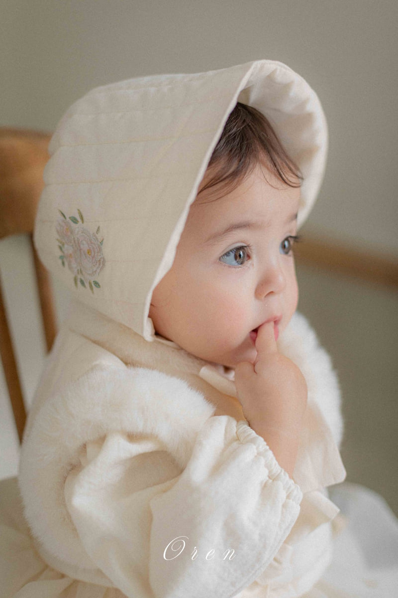 Oren - Korean Baby Fashion - #onlinebabyboutique - Yoonseul Quilted Bonnet - 6