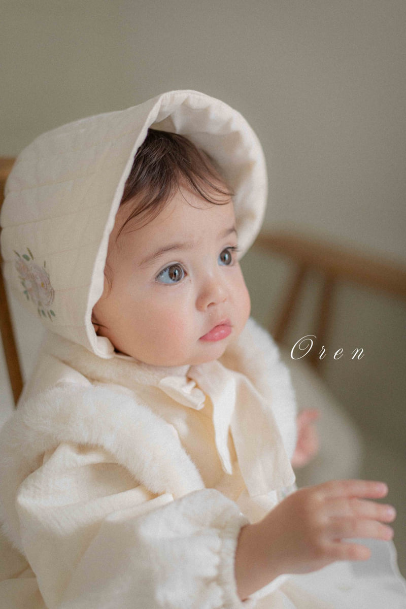 Oren - Korean Baby Fashion - #onlinebabyshop - Yoonseul Quilted Bonnet - 7