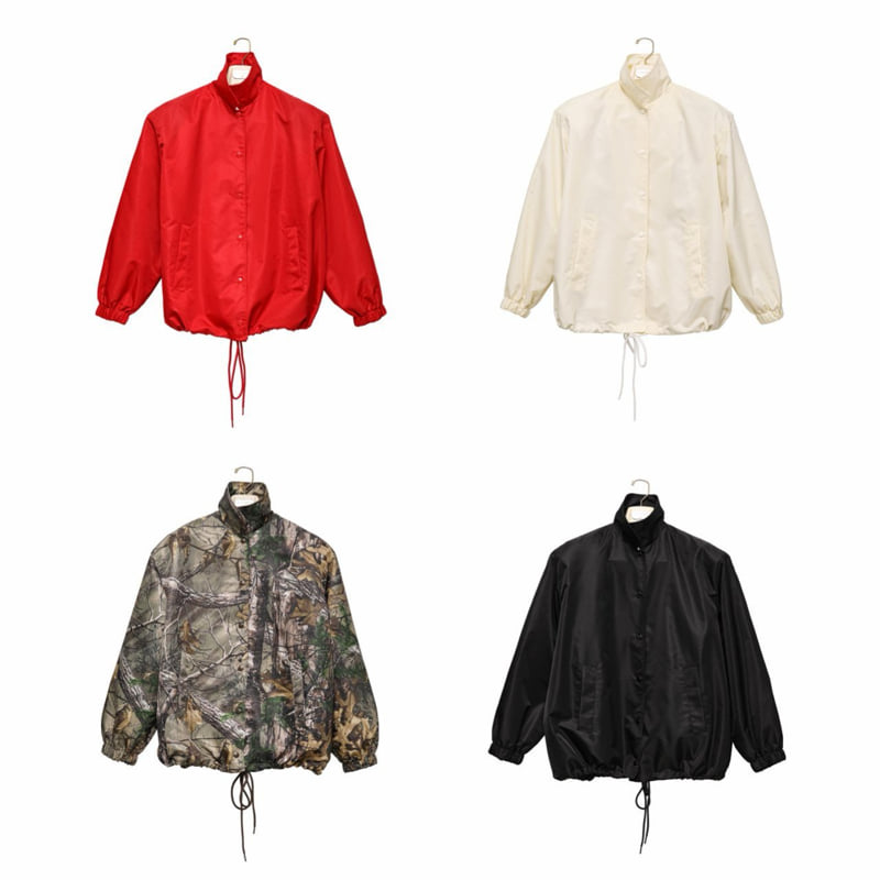 Paper Moon - Korean Women Fashion - #momslook - Oversized Padded Shoulder Snap Button Jacket