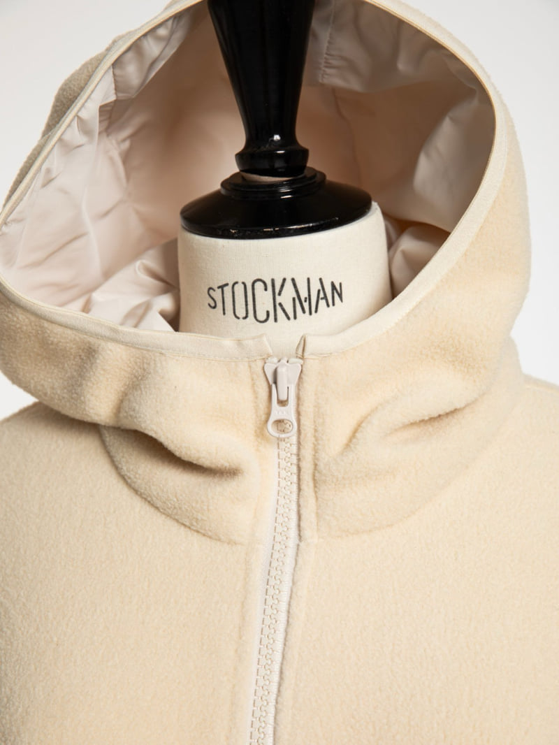 Paper Moon - Korean Women Fashion - #momslook - Classic Fleece Fabric Combi Hoodie Zipped-up Jacket - 6